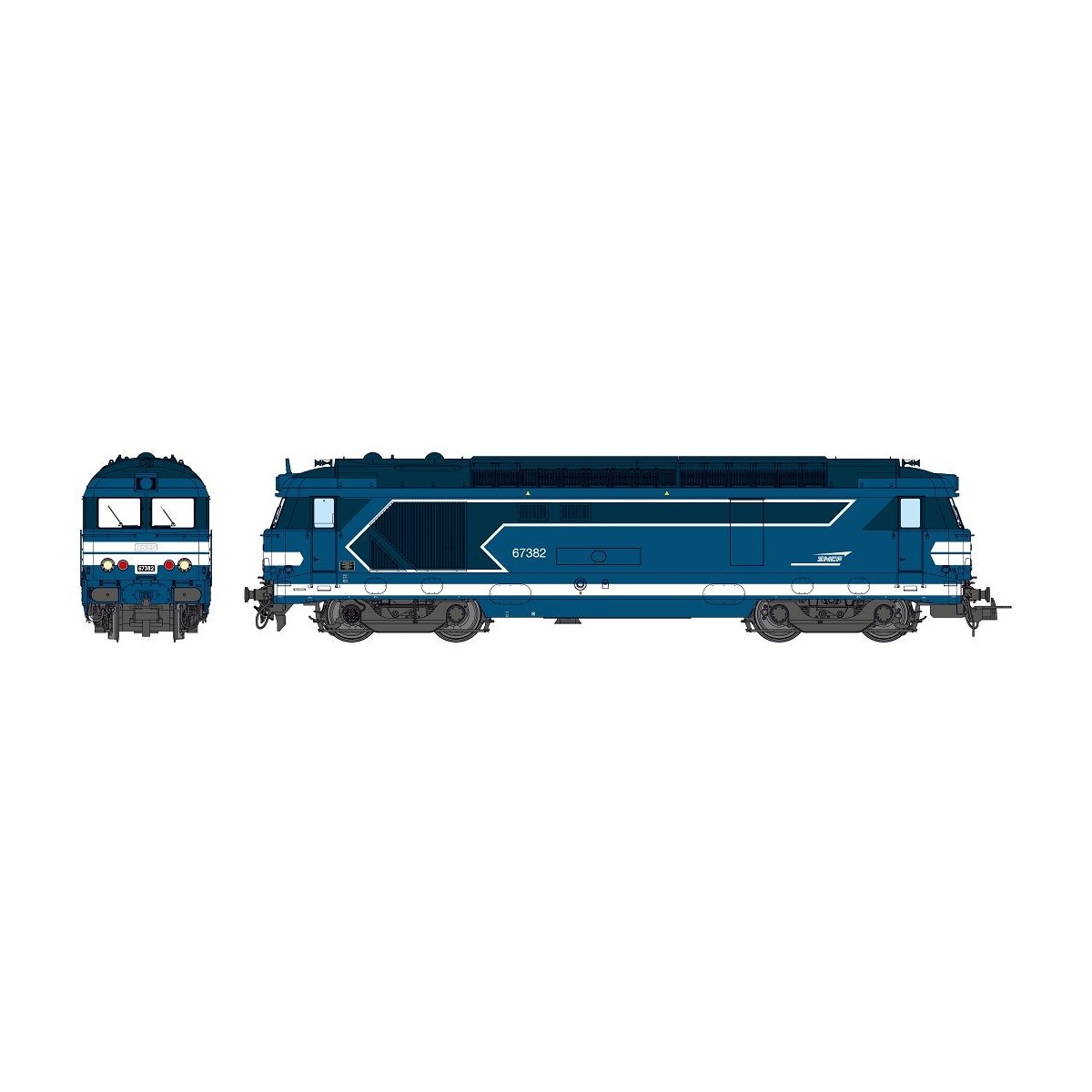 Ree Modeles MB152 BB 67382 diesel locomotive, modern blue livery, c...