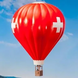 Faller 131004 Maquette, Montgolfiere rouge avec croix du drapeau suisse Faller Faller_131004 - 1