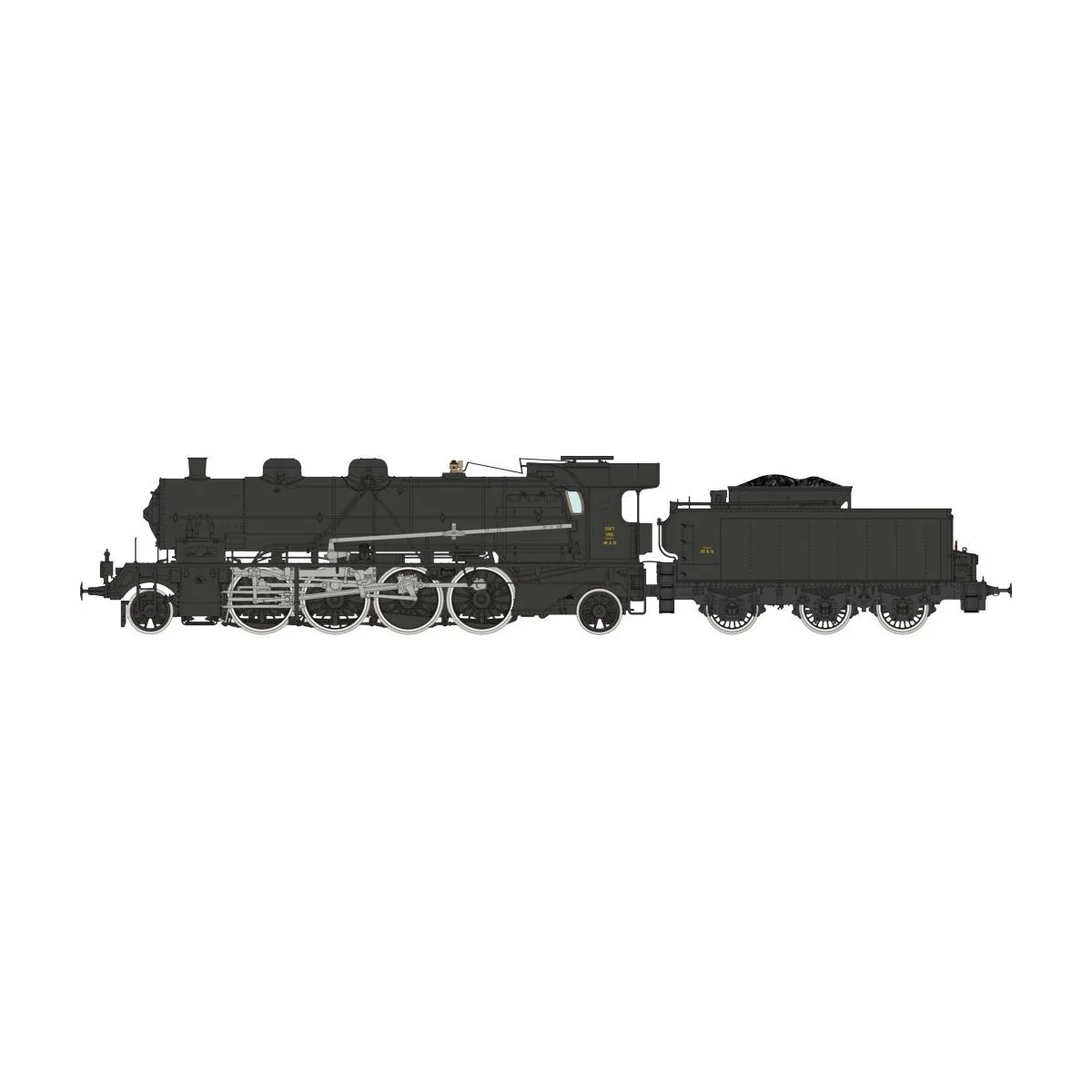 Ree Modeles MB156 Locomotive à vapeur 2-141 A 13, SNCF, CREIL, Noire Ree Modeles MB-156 - 5 Ree Modeles MB156 Locomotive à vapeur 2-141 A 13, SNCF, CREIL, Noire Ree Modeles MB-156 - 5