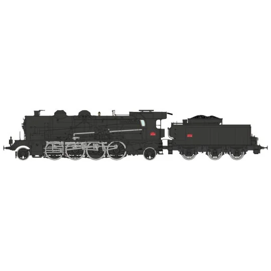 Ree Modeles MB158 Locomotive à vapeur 5-141 C 579, PLM, Noire Ree Modeles MB-158 - 5 MB-158-Ree Modeles MB158 Locomotive à vapeur 5-141 C 579, PLM, Noire