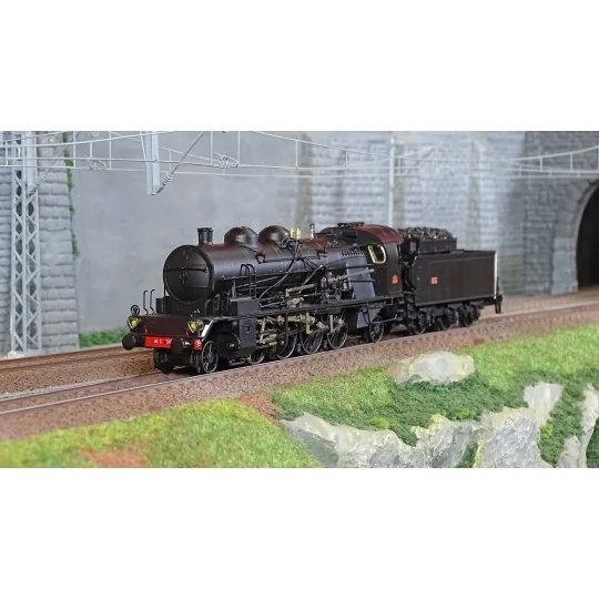 Ree Modeles MB158 Locomotive à vapeur 5-141 C 579, PLM, Noire Ree Modeles MB-158 - 1 MB-158-Ree Modeles MB158 Locomotive à vapeur 5-141 C 579, PLM, Noire