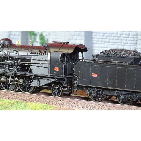 MB-158-Ree Modeles MB158 Steam Locomotive 5-141 C 579, PLM, Black