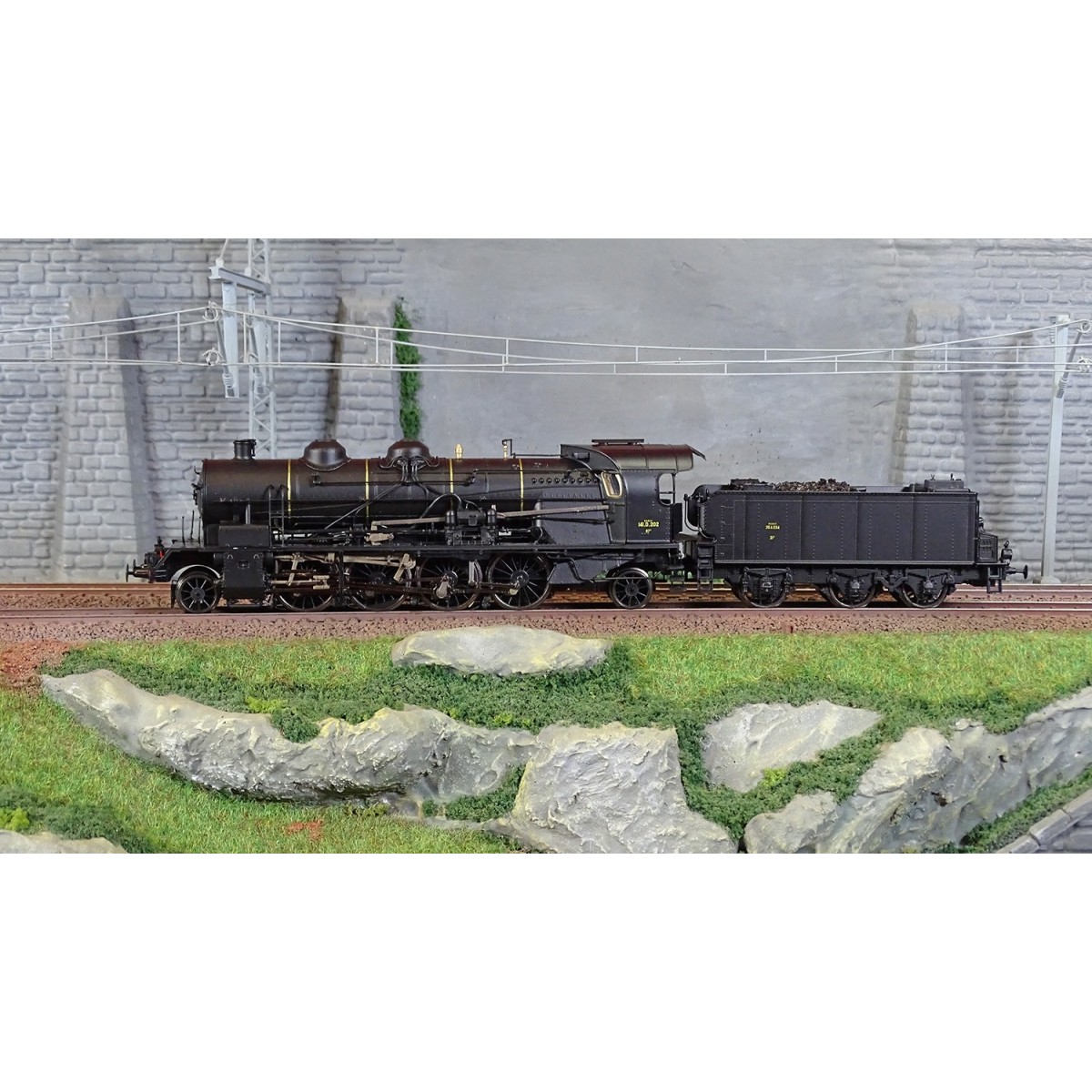 Ree Modeles MB159.S Steam Locomotive 5-141 D 202, SNCF, Black, Veyn...