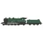 MB-160-Ree Modeles MB160 Locomotive à vapeur 5-141 D 318, SNCF, Noire et verte, Badan