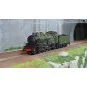 MB-160-Ree Modeles MB160 Locomotive à vapeur 5-141 D 318, SNCF, Noire et verte, Badan