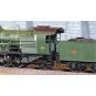 MB-160-Ree Modeles MB160 Locomotive à vapeur 5-141 D 318, SNCF, Noire et verte, Badan
