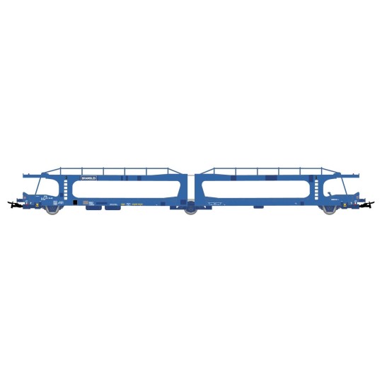 HJ6267-Jouef HJ6267 Laeks 3-axle articulated car transporter wagon, Brambles, blue livery