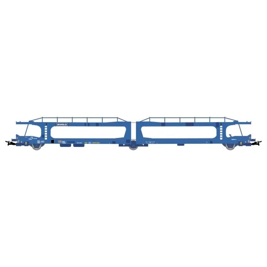Jouef HJ6267 Laeks 3-axle articulated car transporter wagon, Brambl... HJ6267-Jouef HJ6267 Laeks 3-axle articulated car transporter wagon, Brambles, blue livery