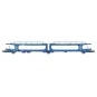 Jouef HJ6267 Laeks 3-axle articulated car transporter wagon, Brambl... HJ6267-Jouef HJ6267 Laeks 3-axle articulated car transporter wagon, Brambles, blue livery