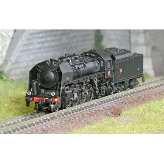 HN2544S-Arnold HN2544S Locomotive vapeur 141 R 463, SNCF, roues rayons, livrée noire, sonore