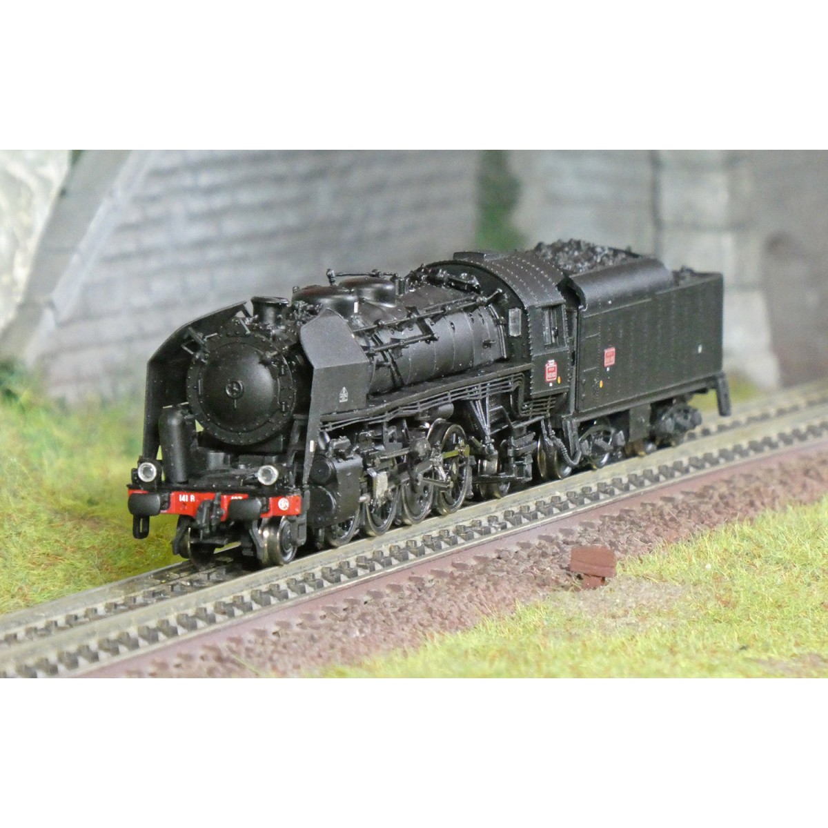 Arnold HN2544 141 R 463 steam locomotive, SNCF, spoked wheels, blac...