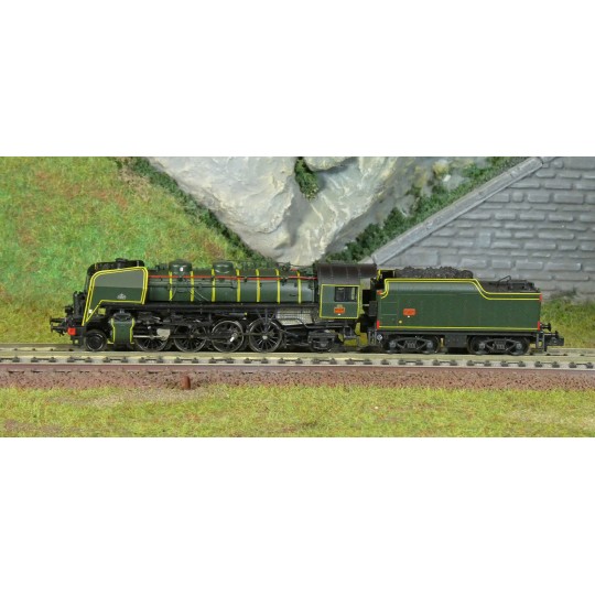 HN2545-Arnold HN2545 141 R 460 steam locomotive, SNCF, spoked wheels and Boxpok, green livery