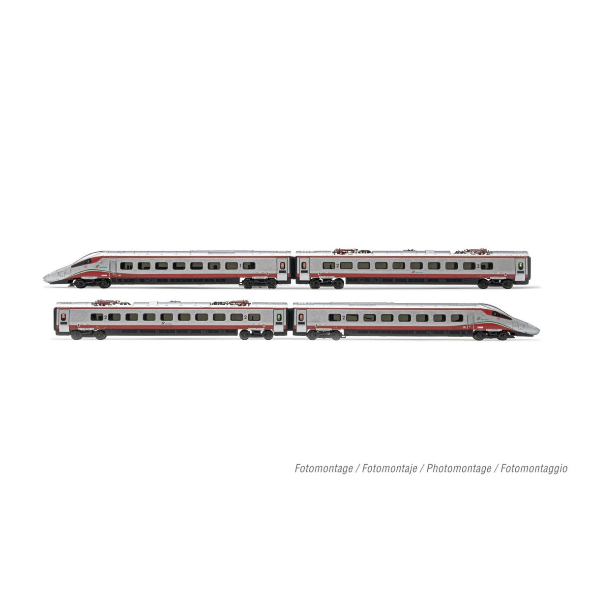 Arnold HN2577S TGV railcar 4 elements ETR 610, FS, Frecciargento, E...