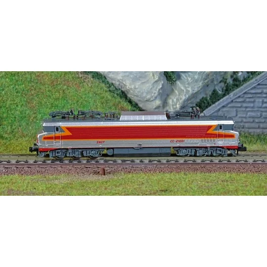 HN2585S-Arnold HN2585S CC 21001 electric locomotive, SNCF, silver livery, N scale, sound