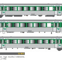 EPM 41.39.17 Rame Réversible Régional SNCF, RRR Picardie, vert / inox, n° P03 EPM, Euro Passion Models EPM_E_41.39.17 - 1