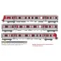 EPM_E_41.09.16-EPM 41.09.16 Rame Réversible Régional SNCF, RRR Région Haute Normandie, rouge / inox, n° 114
