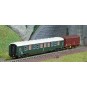 HN4446-Arnold HN4446 Unit Set, Maintenance Train, ex B10 Coach and G4 Wagon, SNCF, N Scale