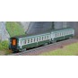 HN4448-Arnold HN4448 Set of 2 DEV AO coaches, B9, green/grey livery, framed logo, SNCF, N scale