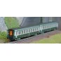 Arnold HN4448 Set of 2 DEV AO coaches, B9, green/grey livery, frame... HN4448-Arnold HN4448 Set of 2 DEV AO coaches, B9, green/grey livery, framed logo, SNCF, N scale