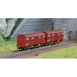 Arnold HN6570 Set of 2 Permaplex type Kv covered wagons, brown live...