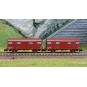 HN6570-Arnold HN6570 Set of 2 Permaplex type Kv covered wagons, brown livery, SNCF, N scale