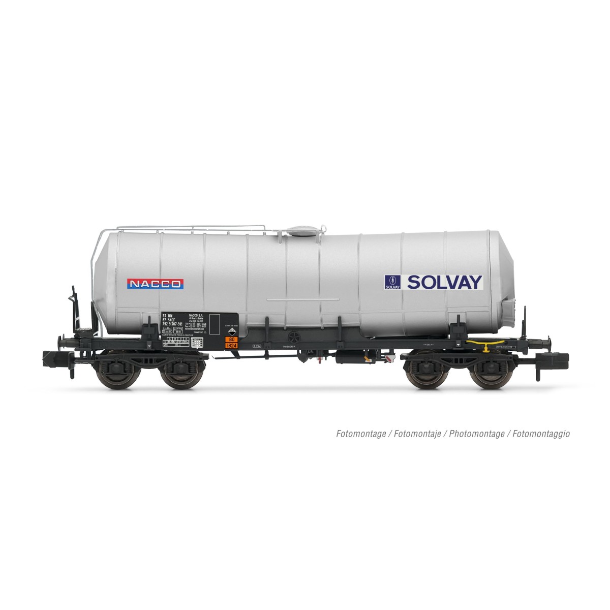 Arnold HN6605 Bogie tank wagon, SNCF, Nacco/Solvay, N scale - HN6605