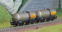 Arnold HN6609 Set de 2 wagons citernes à 3 essieux Uh, SNCF, Shell, échelle N Arnold HN6609 - 1