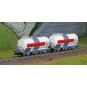 HN6610-Arnold HN6610 Set de 2 wagons citernes à 3 essieux Uh, SNCF, Esso, échelle N