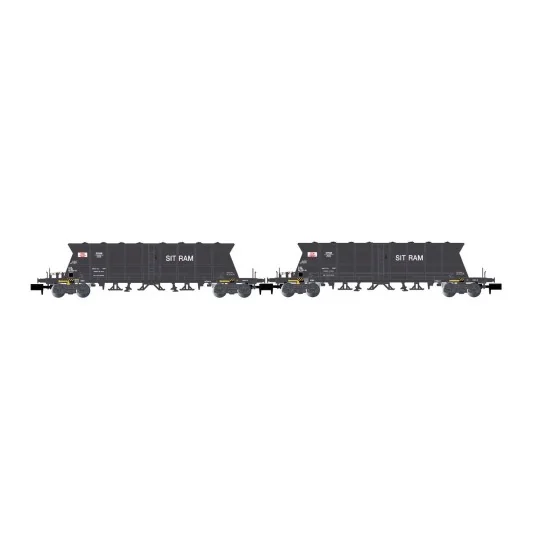 HN6616-Arnold HN6616 Set of 2 Faoos bogie hopper wagons, coal transport, SNCF, SGW / SITRAM, N scale