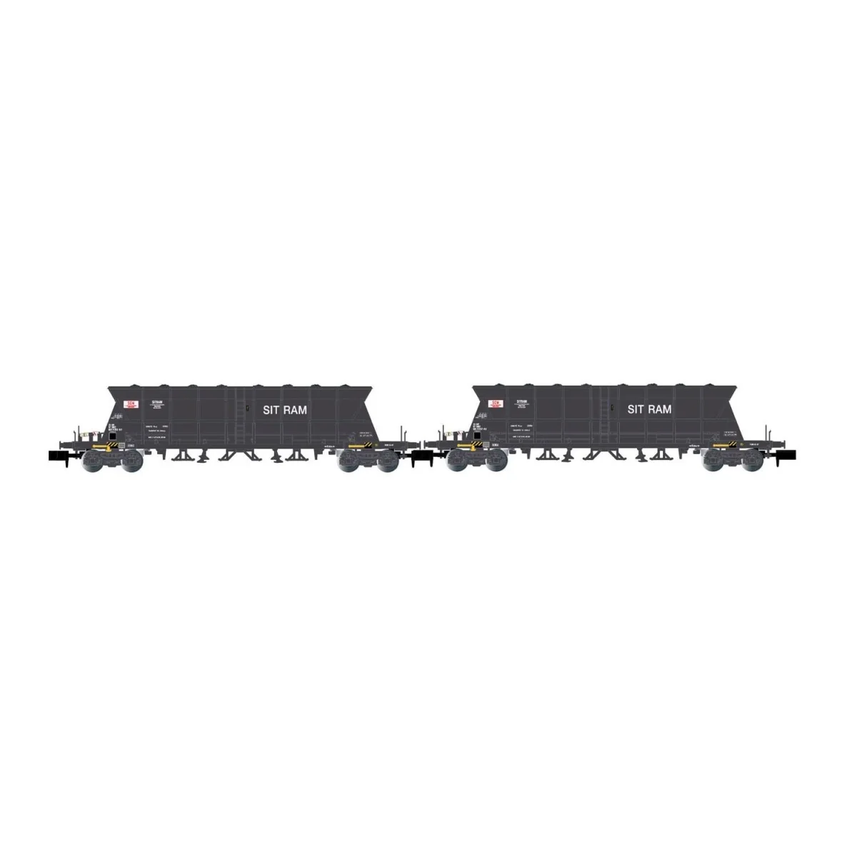 Arnold HN6616 Set of 2 Faoos bogie hopper wagons, coal transport, S...