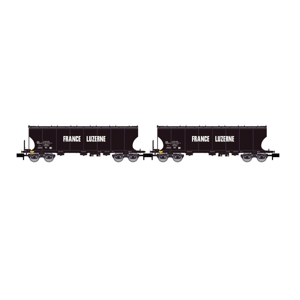 Arnold HN6619 Set of 2 round-sided bogie hopper wagons, grain trans...