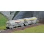 Arnold HN6620 Set of 2 bogie hopper wagons, grain transport, SNCF, ... HN6620-Arnold HN6620 Set of 2 bogie hopper wagons, grain transport, SNCF, Transcéréales SHGT Roquette, N scale
