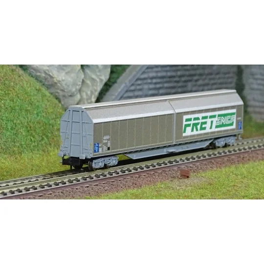 HN6636-Arnold HN6636 Sliding-sided wagon with Habbins-type bogies, SNCF, FRET, N scale