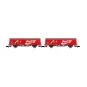 Arnold HN6645 Set of 2 covered wagons with axles JPD, RENFE, Coca-C... HN6645-Arnold HN6645 Set of 2 covered wagons with axles JPD, RENFE, Coca-Cola, N scale