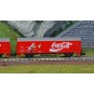 HN6645-Arnold HN6645 Set of 2 covered wagons with axles JPD, RENFE, Coca-Cola, N scale