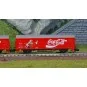 Arnold HN6645 Set of 2 covered wagons with axles JPD, RENFE, Coca-C... HN6645-Arnold HN6645 Set of 2 covered wagons with axles JPD, RENFE, Coca-Cola, N scale