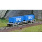 HN6650-Arnold HN6650 Sgss type bogie container wagon, SNCF, with 2 x 22' Tipes containers, N scale