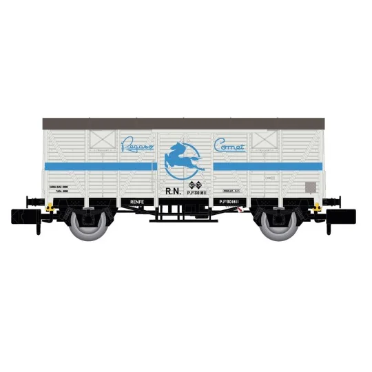 Arnold HN6662 Covered axle wagon J300.000, RENFE, Pegaso, N scale HN6662-Arnold HN6662 Covered axle wagon J300.000, RENFE, Pegaso, N scale