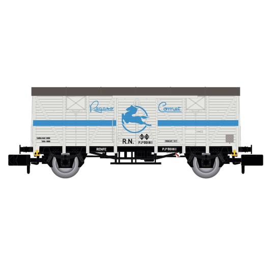 HN6662-Arnold HN6662 Wagon couvert à essieux J300.000, RENFE, Pegaso, échelle N