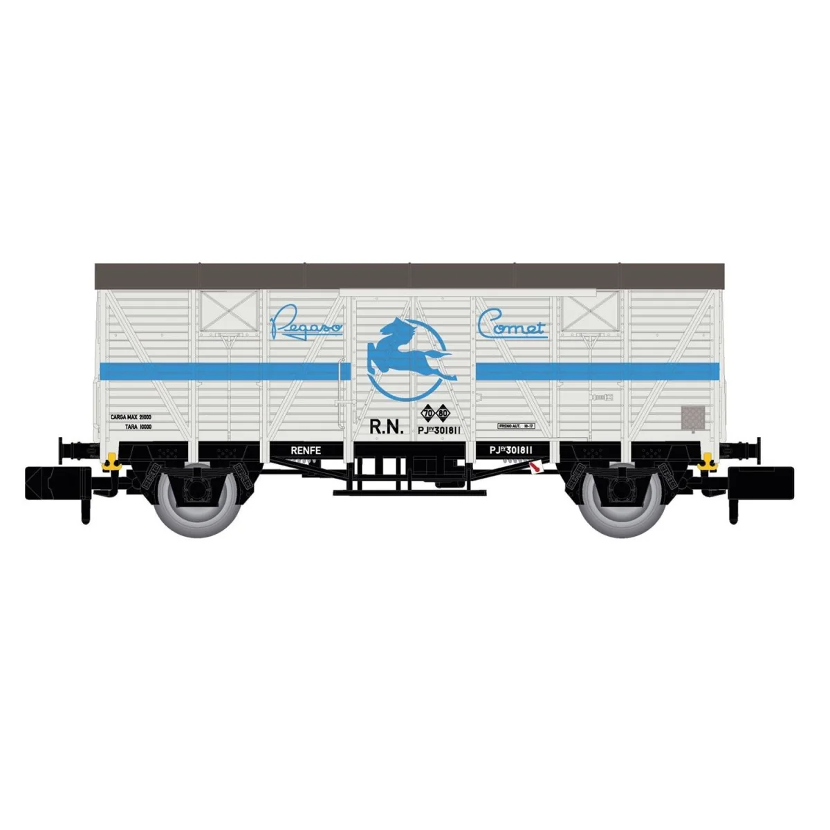 Arnold HN6662 Covered axle wagon J300.000, RENFE, Pegaso, N scale Arnold HN6662 Covered axle wagon J300.000, RENFE, Pegaso, N scale