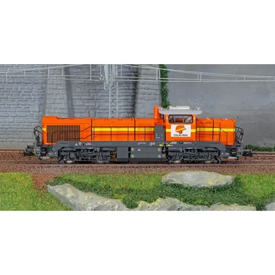 HJ2440-Jouef HJ2440 Vossloh DE 18 diesel locomotive, COLAS Rails, orange/yellow livery