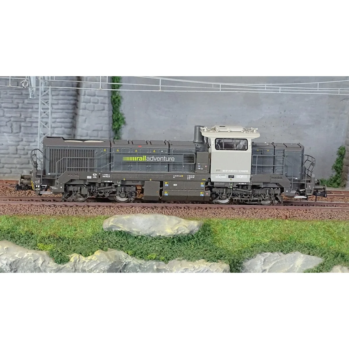 Jouef HR2921S Locomotive diesel Vossloh DE 18, RailAdventure, livrée grise, digitale sonore Rivarossi HR2921S - 2