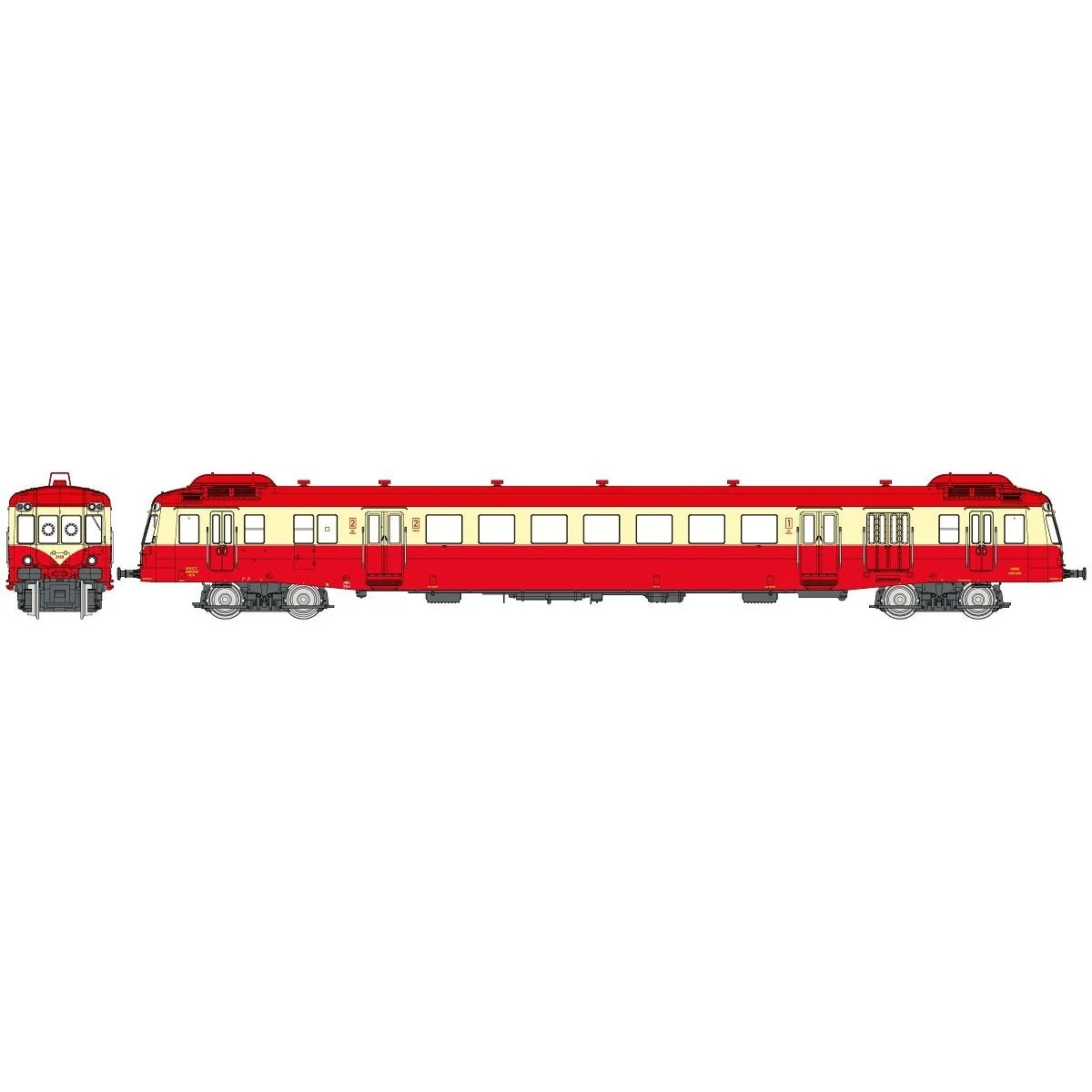 REE Modeles NW254S Autorail X-2458, toit rouge, dépôt Limoges, digitale sonore, N- 1/160 Ree Modeles NW-254.S - 1