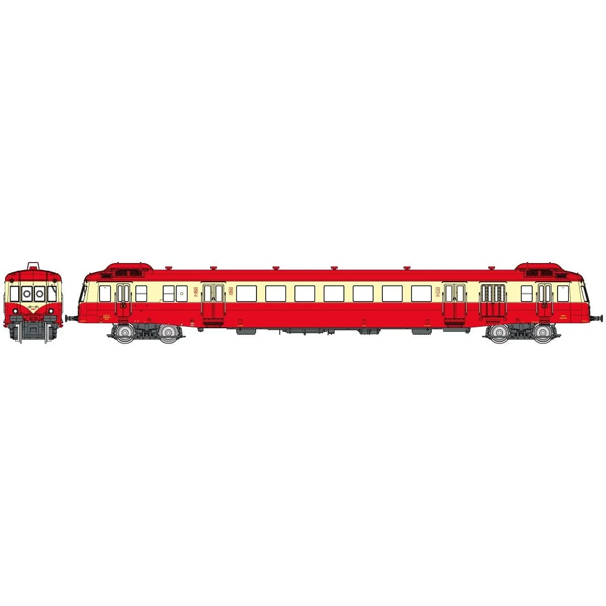 REE Modeles NW256S Railcar X-2463, red roof, Rennes depot, digital ...