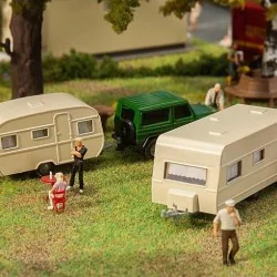 Faller 140483 Model Kit, Set of 2 Caravans - Faller - Faller_140483