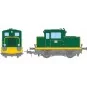 MB-219-Ree Modeles MB219 Locotracteur MOYSE 32 TDE, INDUSTRIEL, Vert bandes jaunes, ep. IV-V