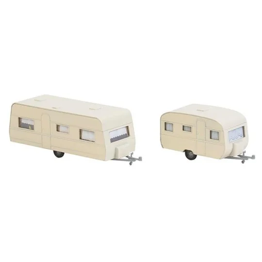 Faller 140483 Maquette, Set de 2 caravanes Faller Faller_140483 - 2 Faller_140483-Maquette, Set de 2 caravanes - Faller 140483