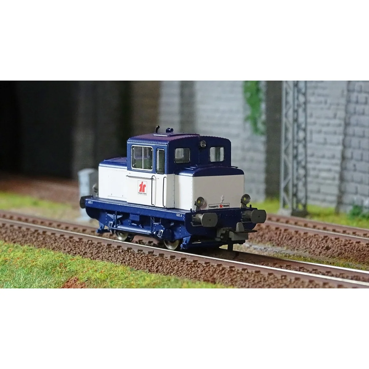 Ree Modeles MB220S Locotracteur MOYSE 32 TDE, INDUSTRIEL, Bleu-Blanc, Transports Réunis, ep. IV-V, Digital sonore Ree Modeles MB