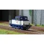MB-220-Ree Modeles MB220 Moyse 32 TDE Industrial Shunting Locomotive, Blue and White, Transports Réunis, ep. IV-V