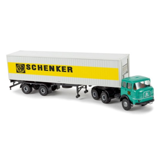 Brekina 84123 Krupp SF 380 Semi-trailer Truck, SCHENKER - Sai_84123 Sai_84123-Brekina 84123 Krupp SF 380 Semi-trailer Truck, SCHENKER - Sai_84123